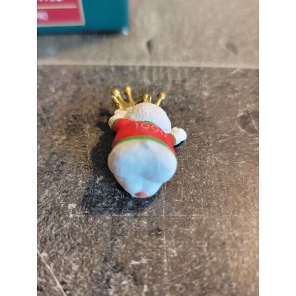 Hallmark Crown Prince 1990 mini ornament Xmas Decor polar bear - Picture 5 of 5